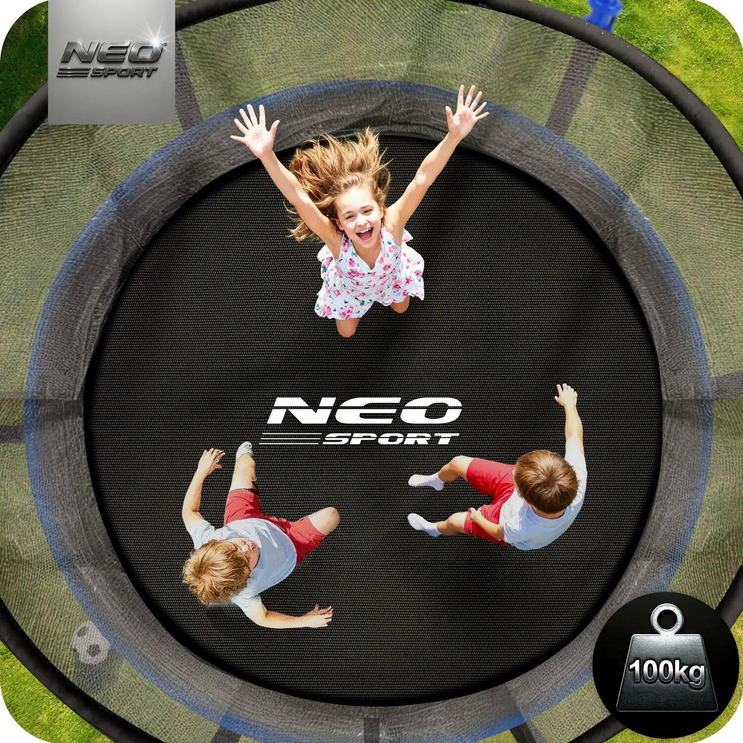 Trampolin Gartentrampolin Kindertrampolin Sicherheitsnetz Neo-Sport 252 cm 8FT 3/7