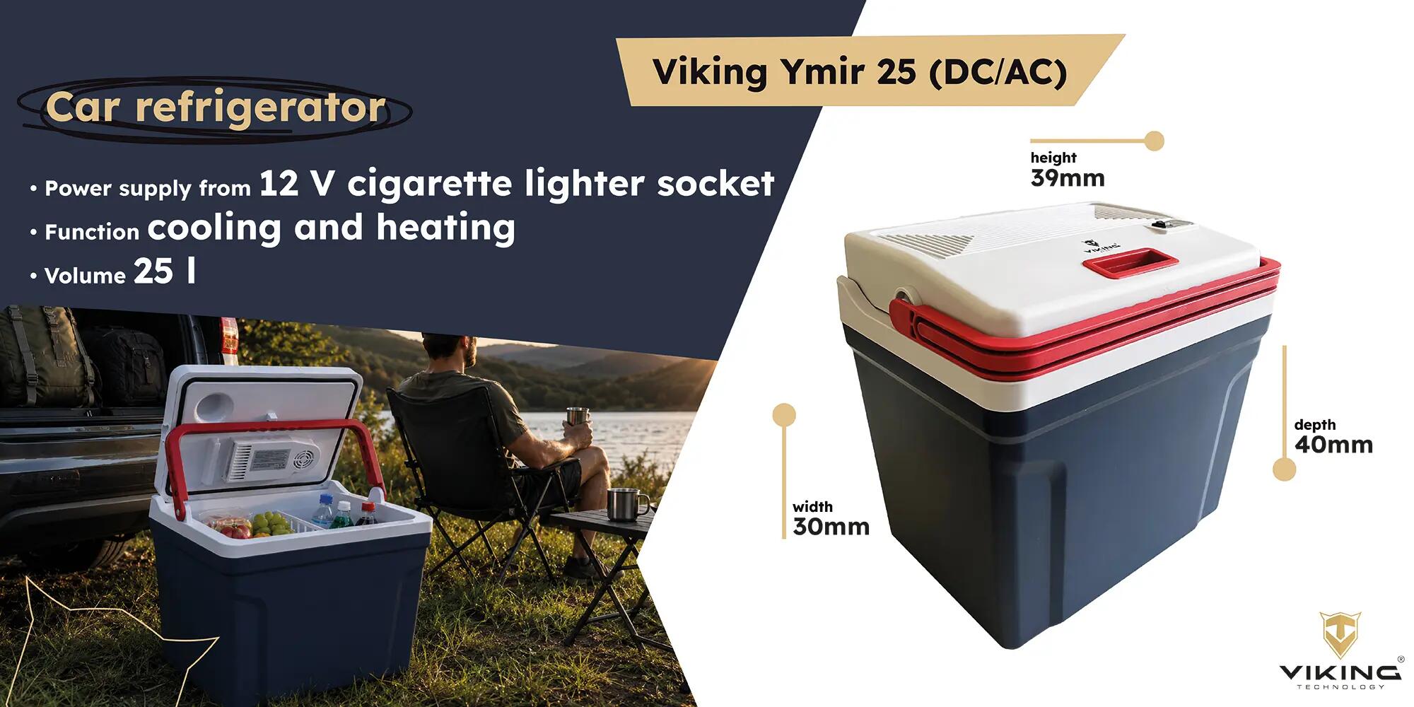 Autochladnička Viking Ymir 25 (DC⚡AC) 9/10