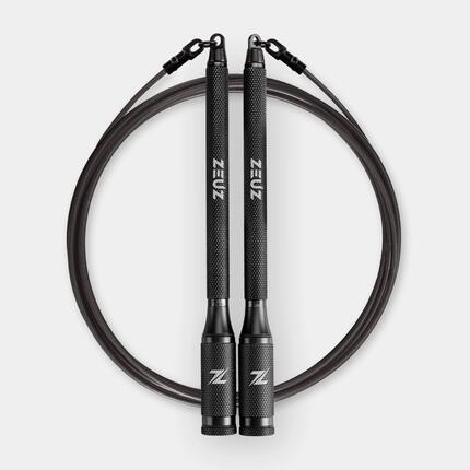 Corde à sauter ZEUZ Tornado Pro – Speed rope fitness – Noir