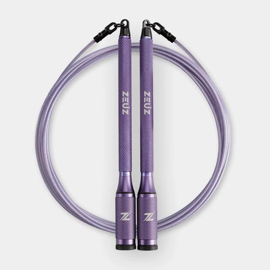 Corde à sauter ZEUZ Tornado Pro – Speed rope fitness – Lilas