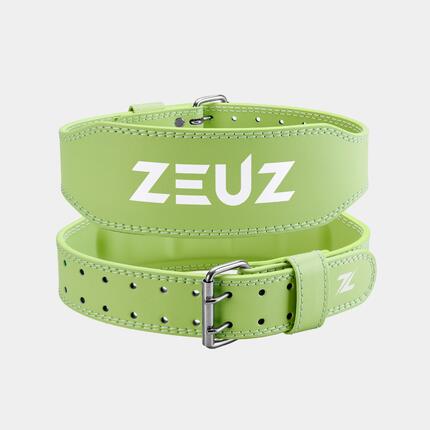 Ceinture de force ZEUZ pour fitness & functional fitness – Vert clair – XL