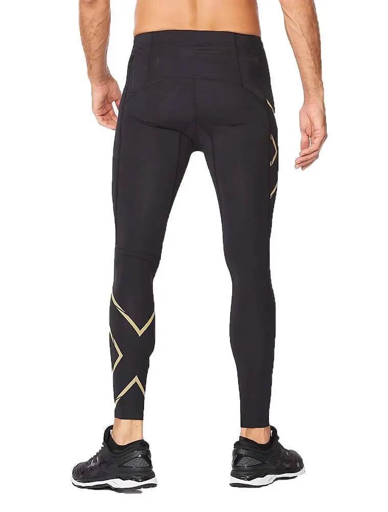 2XU Men's Light Speed ​​Compressie Tights - Zwart/Goud - Maat S 3/5
