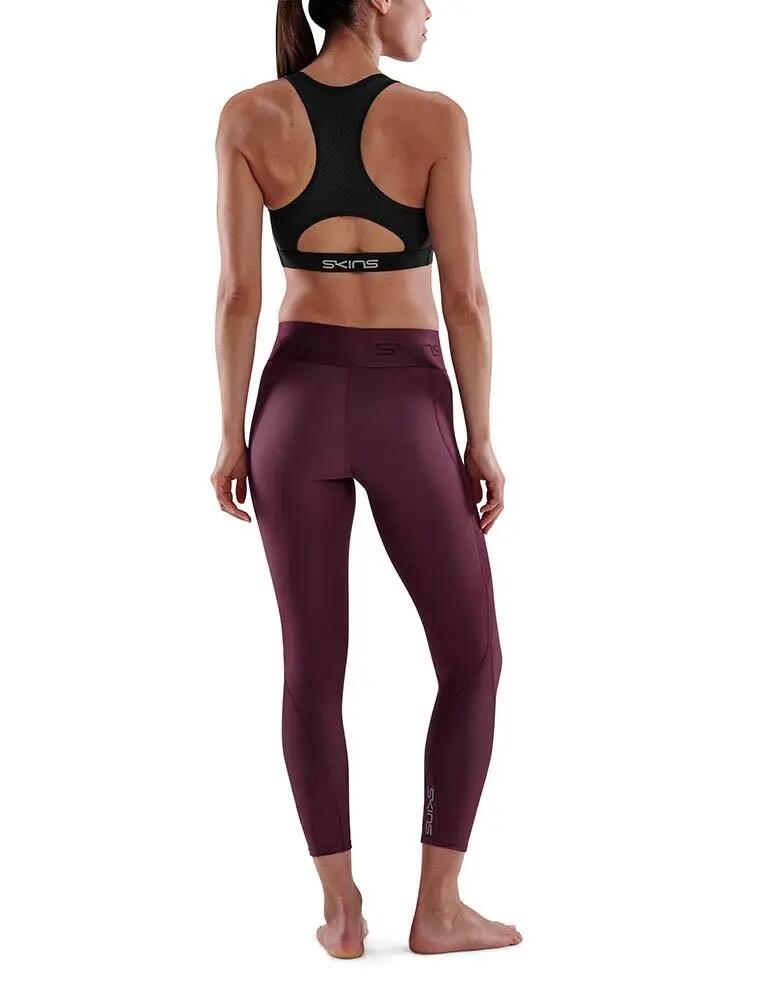 SKINS Collants 3/7 pour femme Série 8 - Bordeaux 3/5