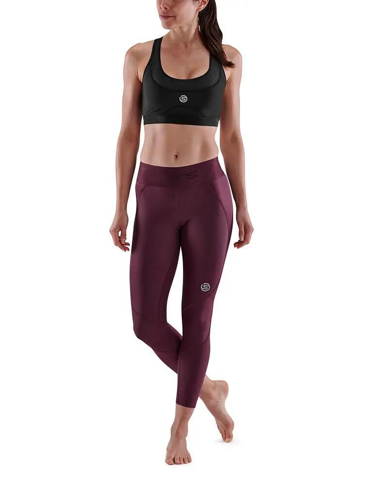 SKINS Collants 3/7 pour femme Série 8 - Bordeaux 2/5