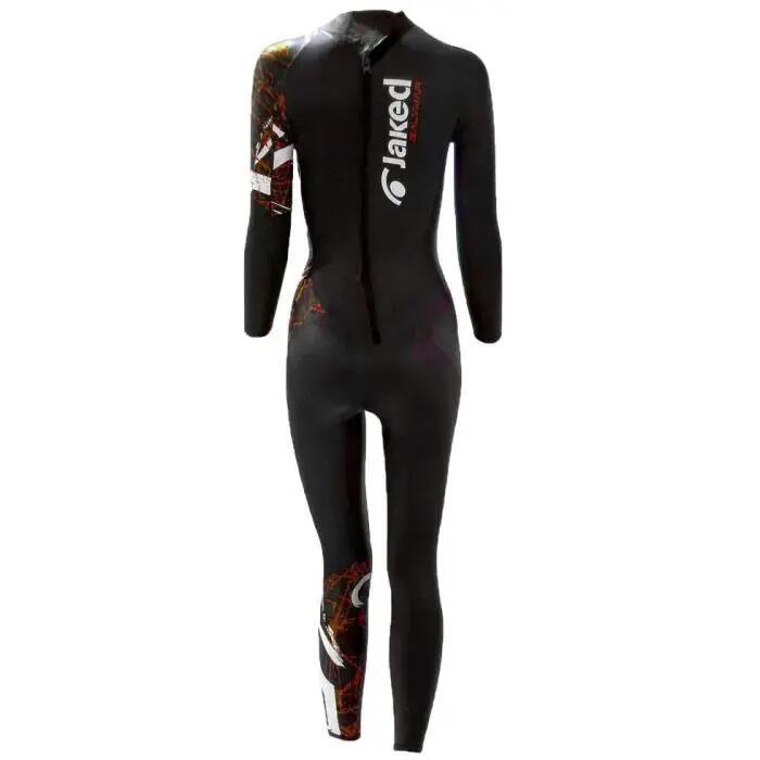Jaked Dames FFWW Wetsuit - Zwart / Koraal - Maat M 4/5