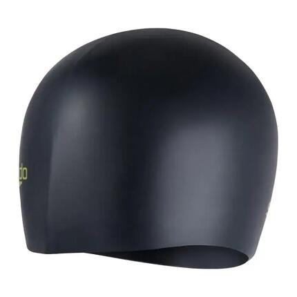 Speedo Bonnet en silicone pour cheveux longs Junior - Noir/Vert acide