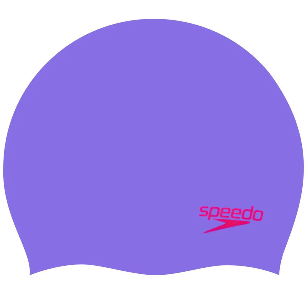 Speedo Moulded Silicone Cap, Purple
