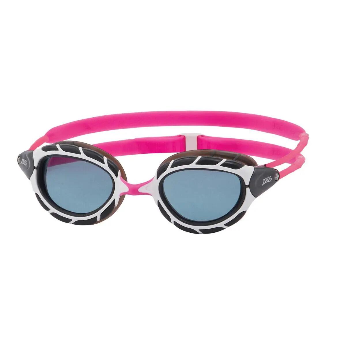 Gafas de natación Zoggs Predator - Rosa/Blanco/Ahumado 3/4