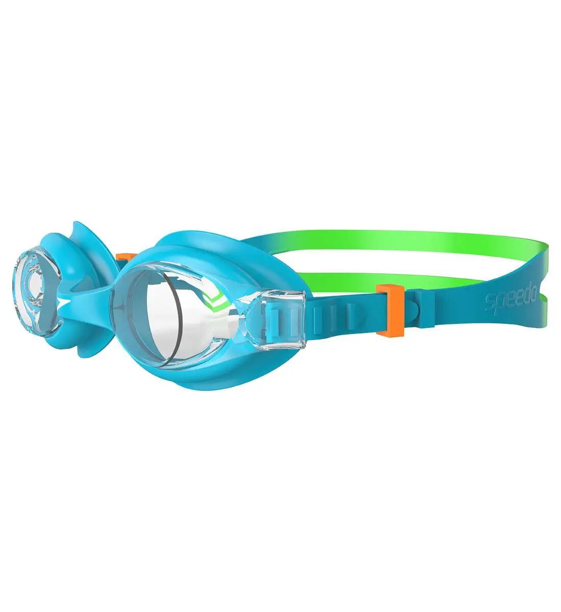Speedo Skoogle Schwimmbrille für Babys - Azurblau/Fluo-Grün/Fluo-Orange 3/5