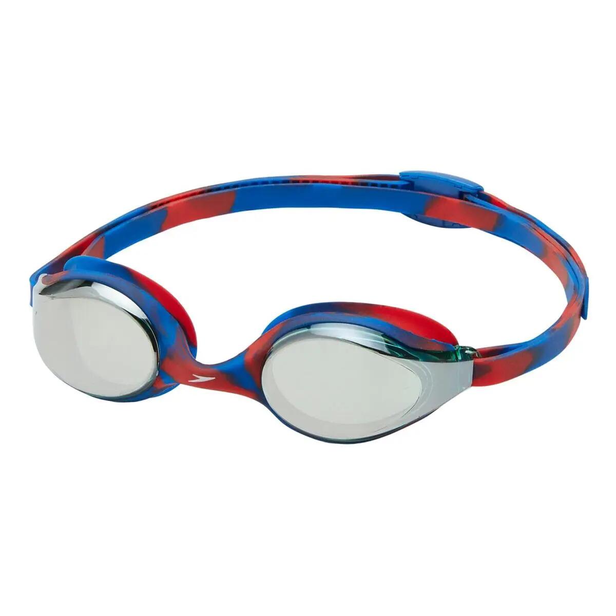 Occhialini Speedo Hyper Flyer Mirror Junior - Blu navy / Rosso / Argento 3/5