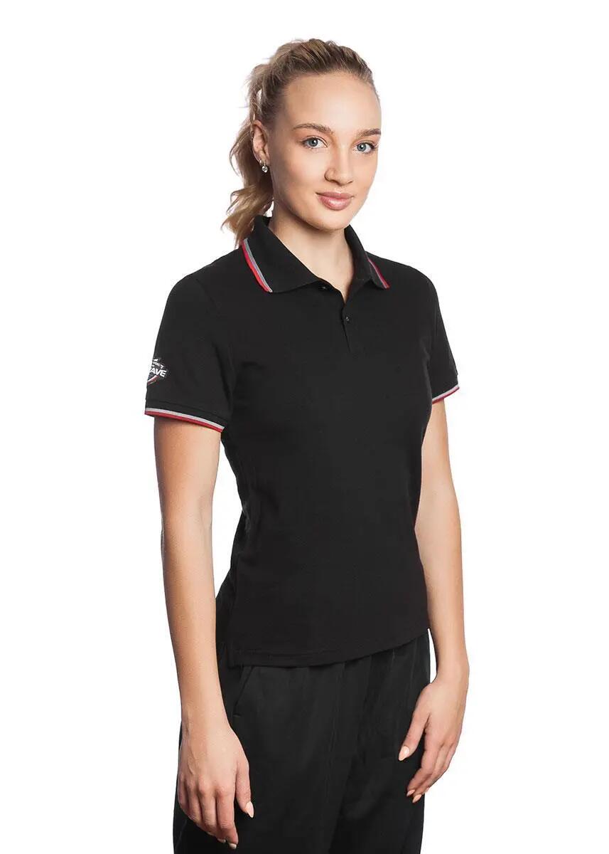 Polo donna Mad Wave nero XS 100% cotone 1/4