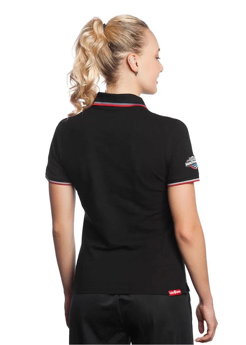 Polo donna Mad Wave nero XS 100% cotone 2/4