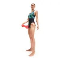 Traje de baño Speedo Placement Digital Powerback - Negro/Verde brillante/Azul 2/7