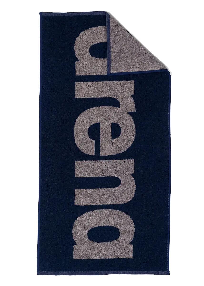 Arena Gym Soft Handdoek 100 x 50 cm katoen - Donkerblauw/Grijs 2/5