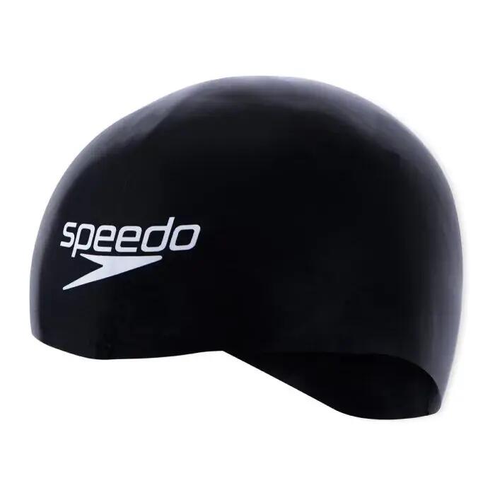 Speedo Fastskin Silicone Swim Cap - Black/White Size M