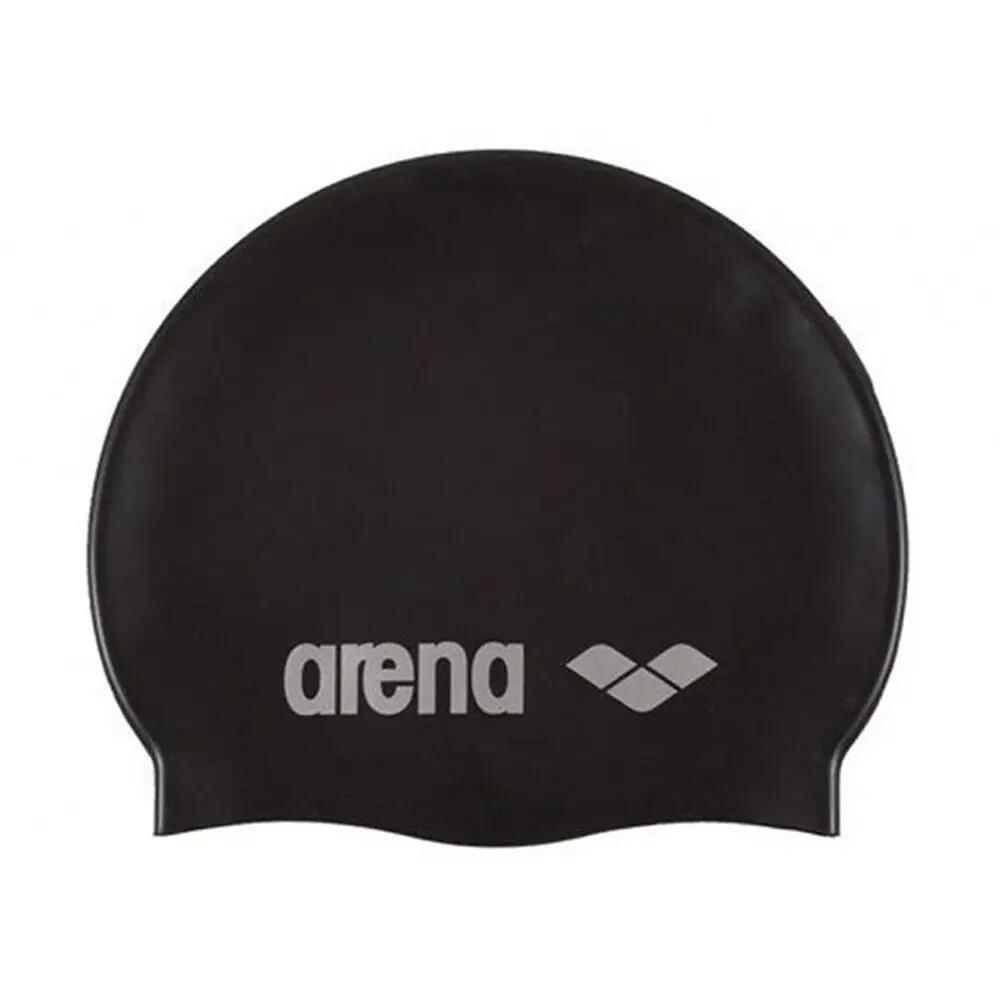 Arena Classic siliconen badmuts - zwart/zwart-zilver 3/7