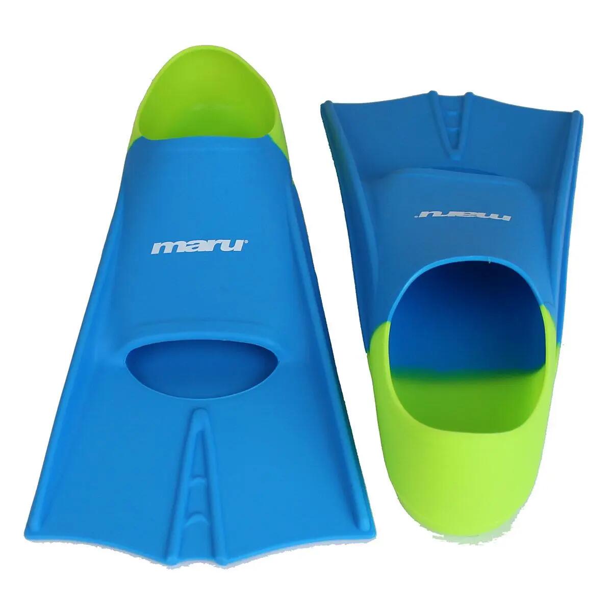 Palmes Maru Short Blade - Bleu/Citron vert - Taille UK 1-2,5/33-35 3/5