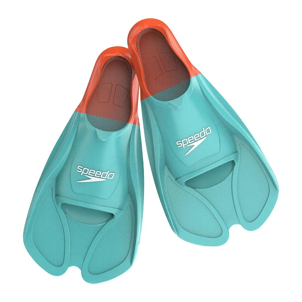 Speedo Biofuse Trainingsflossen - Arctic Glass / Volcanic Orange 2/4