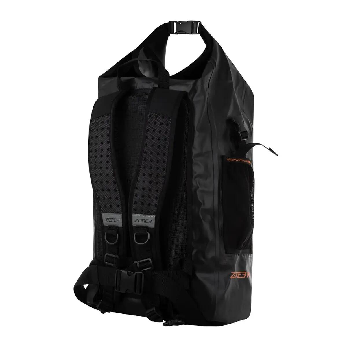 Mochila impermeável Zone3 Open Water Tech Bag de 30 litros - Laranja/Preta 3/7