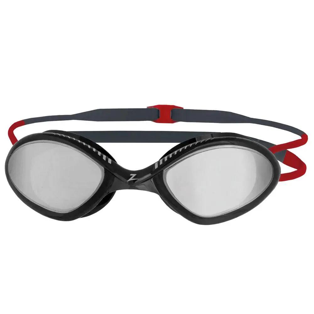 Zoggs Tiger Titanium Goggles - Grijs/Rood/Smoke Mirror 1/5