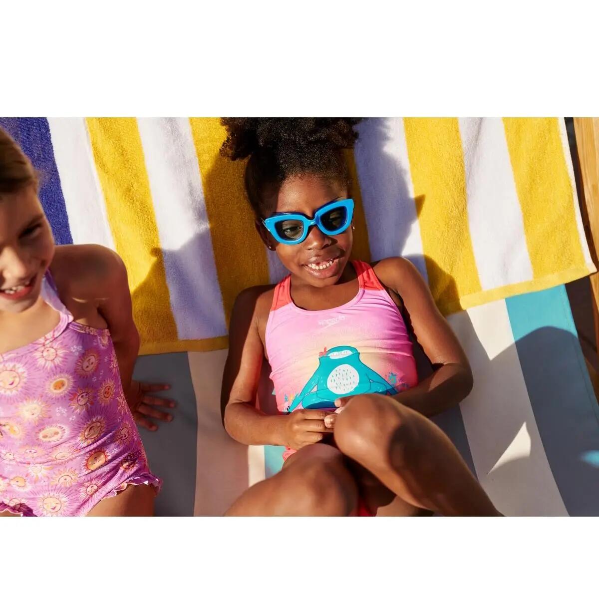 Óculos de Natação Speedo Junior Sunny G Seasiders - Azul Brilhante / Celeste 5/7