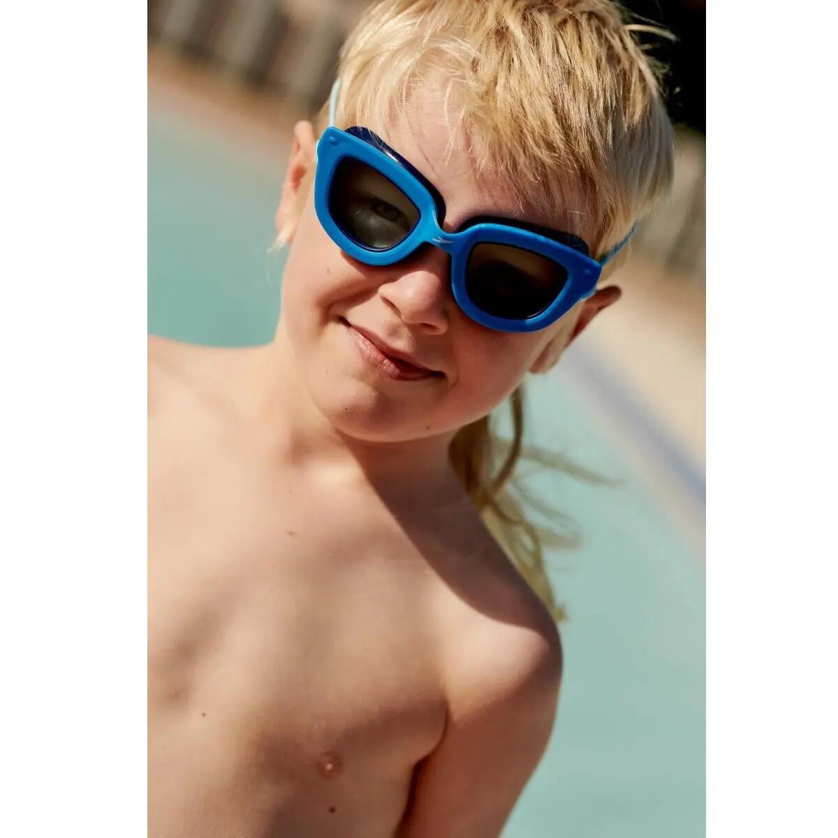 Óculos de Natação Speedo Junior Sunny G Seasiders - Azul Brilhante / Celeste 4/7