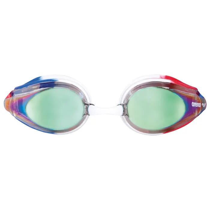 Arena Tracks Junior Spiegelzwembril - Goud/Blauw/Rood 3/4