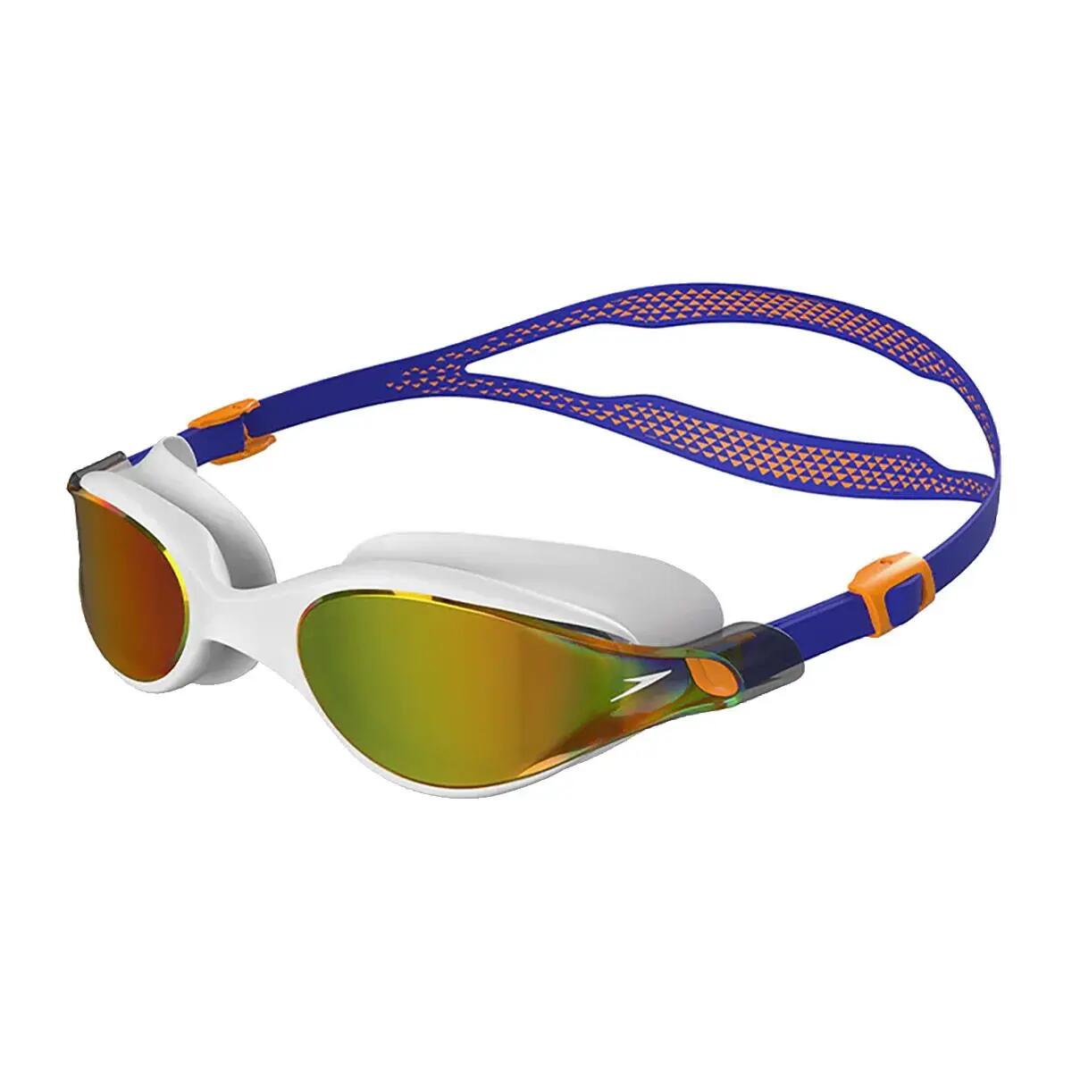 Speedo Vue verspiegelte Skibrille – Weiß/Blau/Orange 2/6