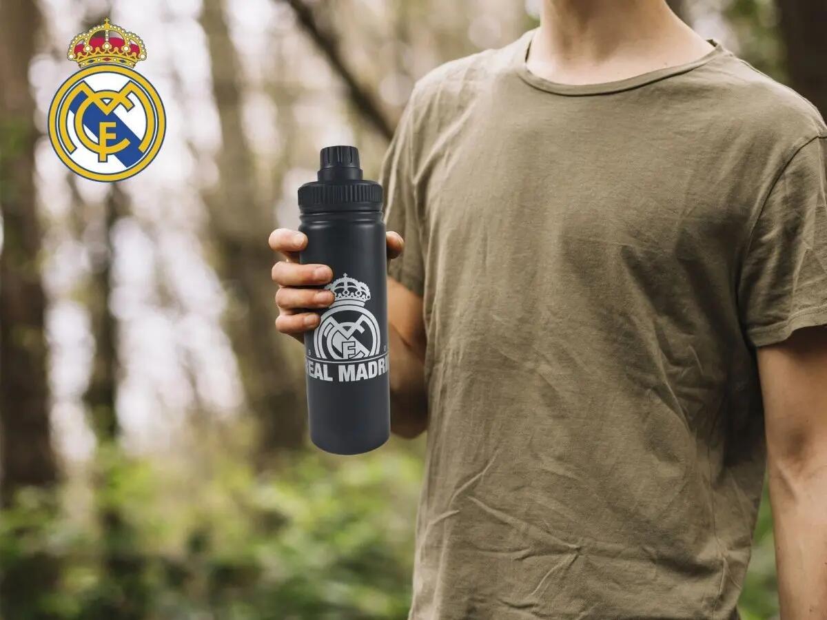 Real Madrid Botella De Acero Inoxidable Negra 750 ML 4/4