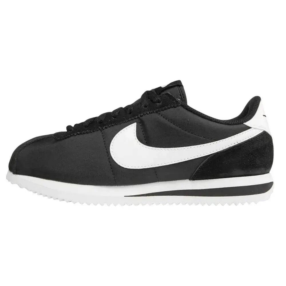 Zapatillas Deportivas de Cuero Cortez para Mujer Blanco, Negro 3/6