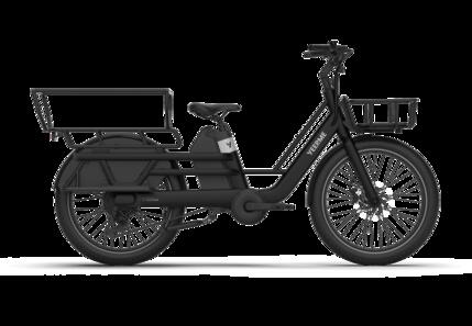 Vélo cargo Longtail électrique adulte urbain 75Nm 150km DAY CARGO 3 Pro Noir
