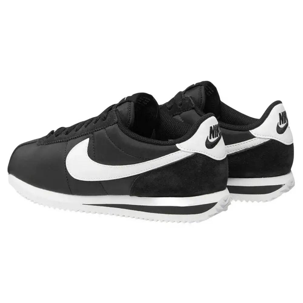 Zapatillas Deportivas de Cuero Cortez para Mujer Blanco, Negro 2/6