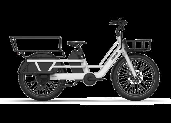 Vélo cargo Longtail électrique adulte urbain 75Nm 150km DAY CARGO 3 Pro Blanc