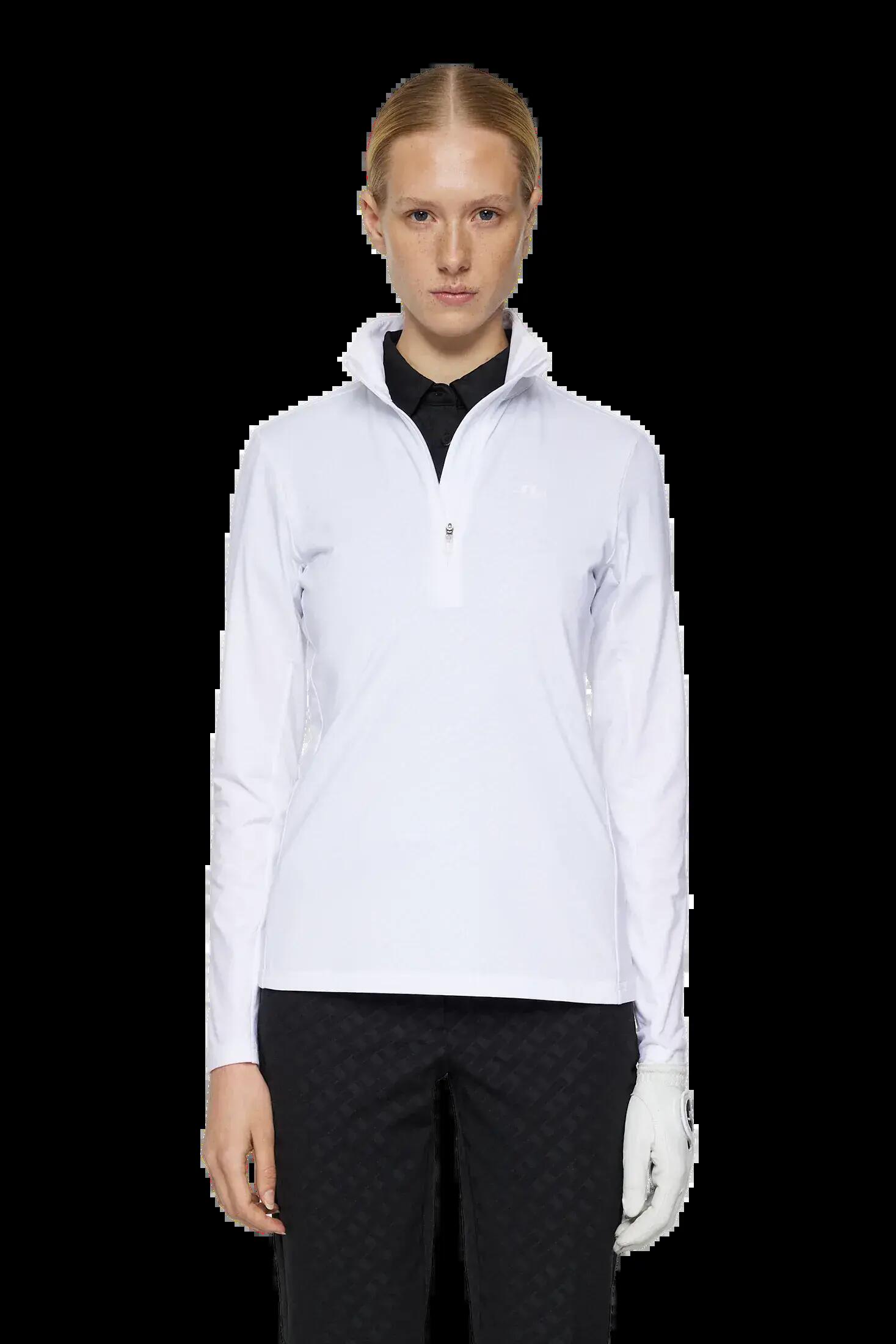 Lauryn Quarter Zip Mid Layer Women White 1/6
