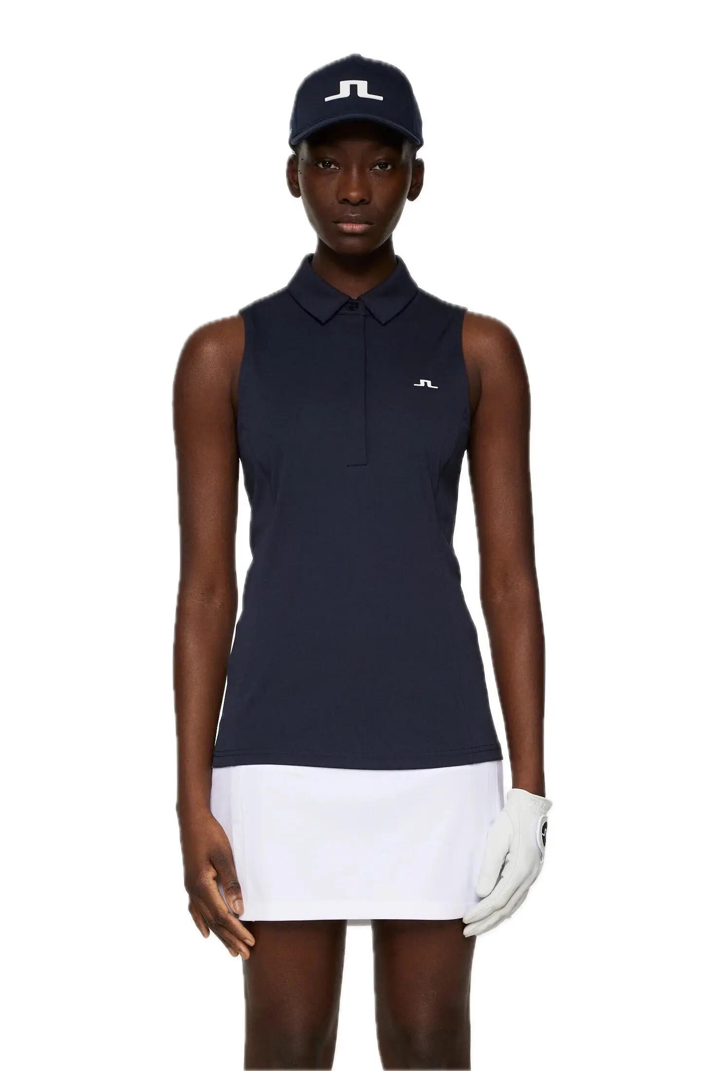 Dena Sleeveless Polo Damen Navy 1/6