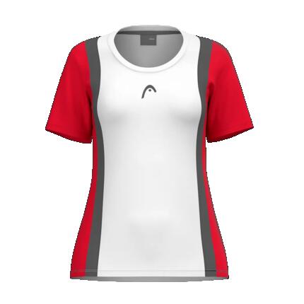 Club 25 Tech T-Shirt Damen Rot/Weiss