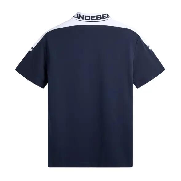 J. Lindeberg Bo Polo, polo de golf pour homme, bleu marine 2/5