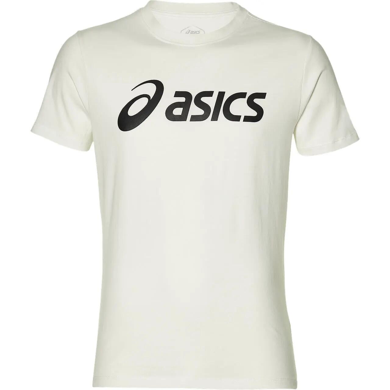 Herren Kurzarm-T-Shirt Asics Big Logo Weiß 4/5