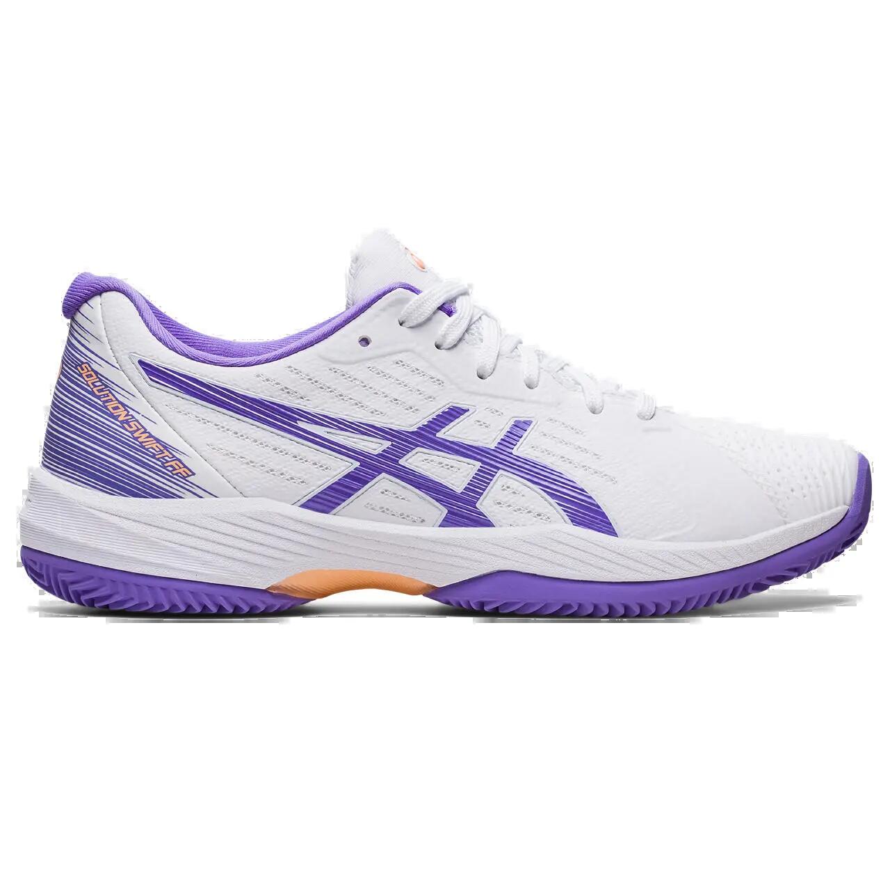 Women's White Asics Solution Swift Ff Clay 1042a198-105 6/7