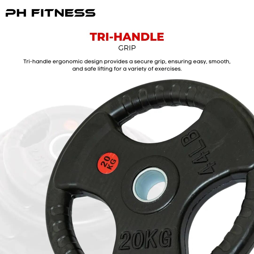 Dischi olimpici Tri Handle 50 mm | PH Fitness 5/9