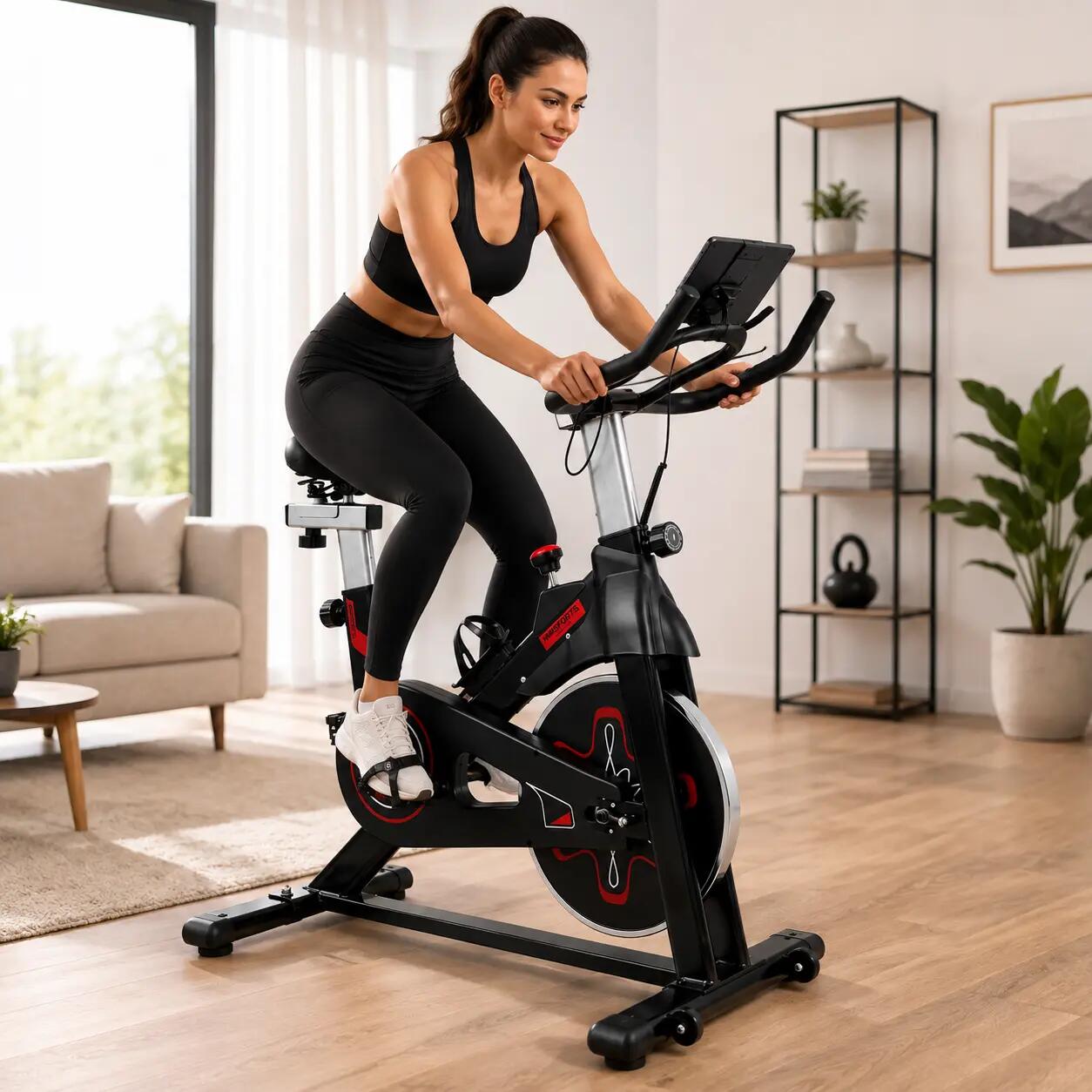 Bicicleta Estática Resistencia Ajustable Con Pantalla LCD 2/7