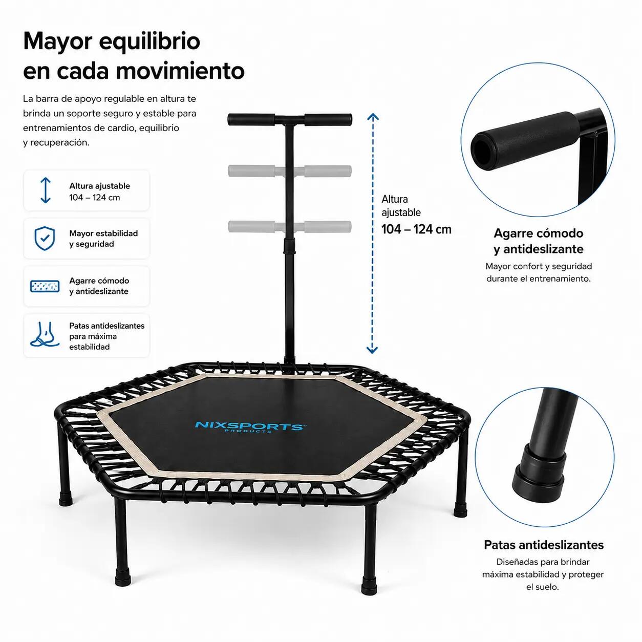 Tappeto elastico fitness 3 in 1 pieghevole 7/7