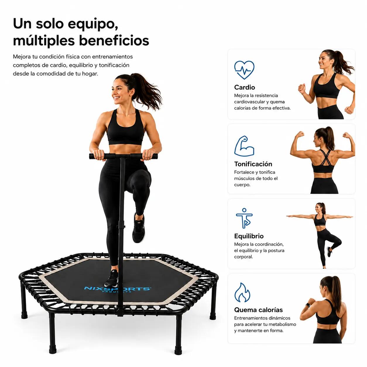 Tappeto elastico fitness 3 in 1 pieghevole 6/7