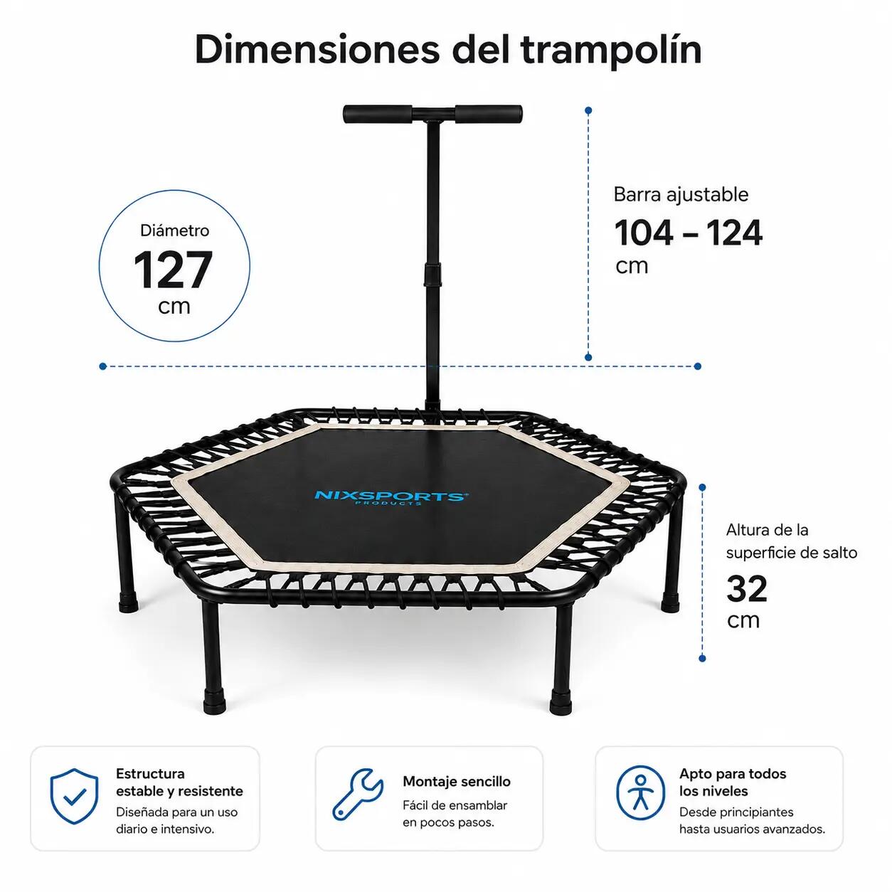 Tappeto elastico fitness 3 in 1 pieghevole 5/7