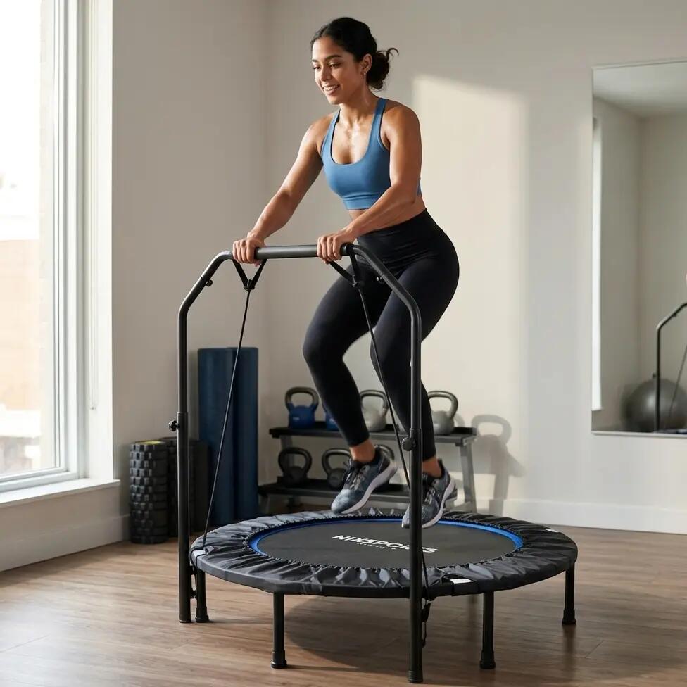 Trampoline fitness 3 en 1 avec barre réglable 2/7