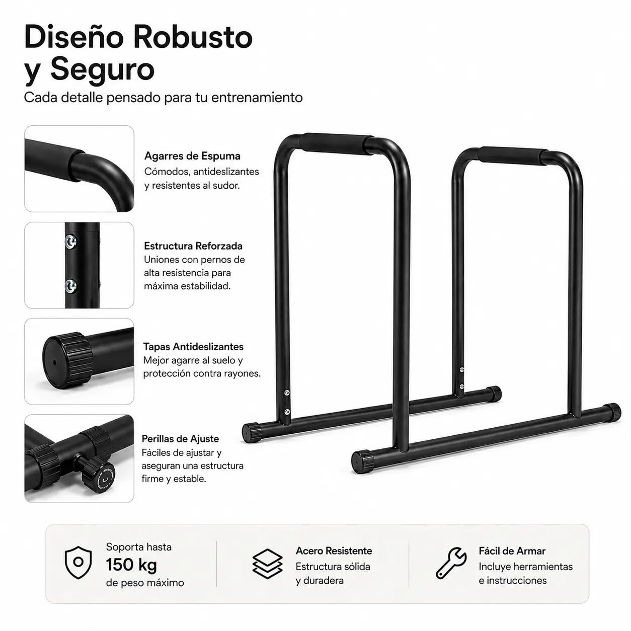 Stazione parallele regolabili per calistenia 5/7