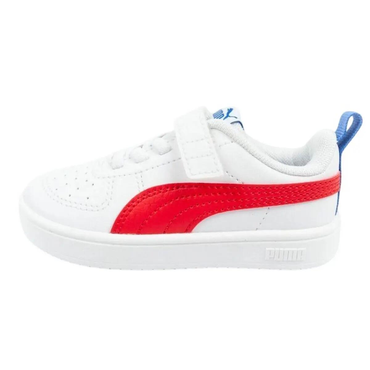 Ténis Rickie para crianças e jovens (Branco / Vermelho) 3/10