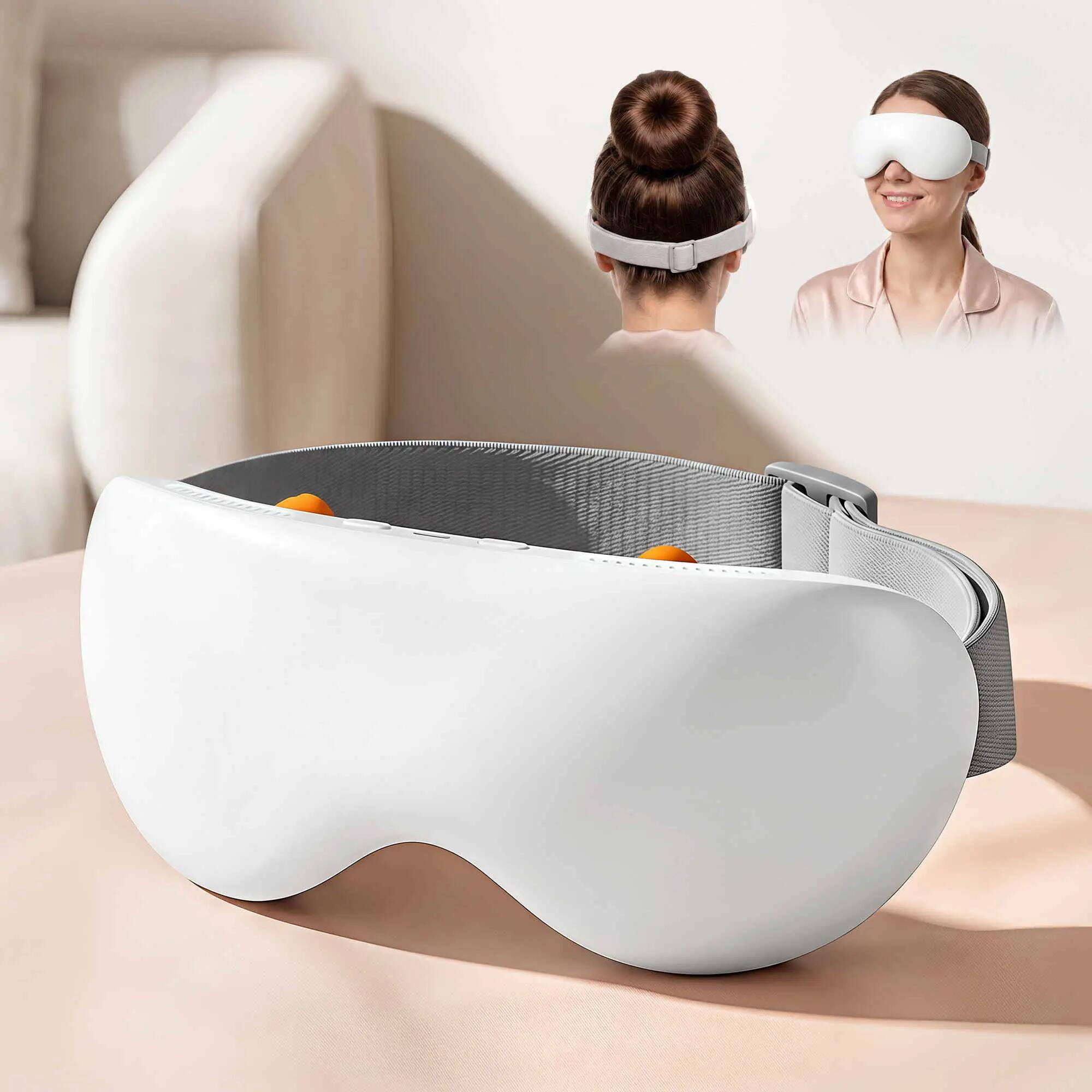 Livemor Eye Massager with Cooling & Heating | Dual Hot Cold Compress Goggles wit