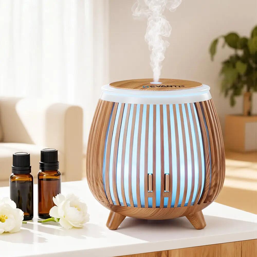 Devanti Ultrasonic Aroma Diffuser Aromatherapy 140ml LED Lights Iron Humidifier