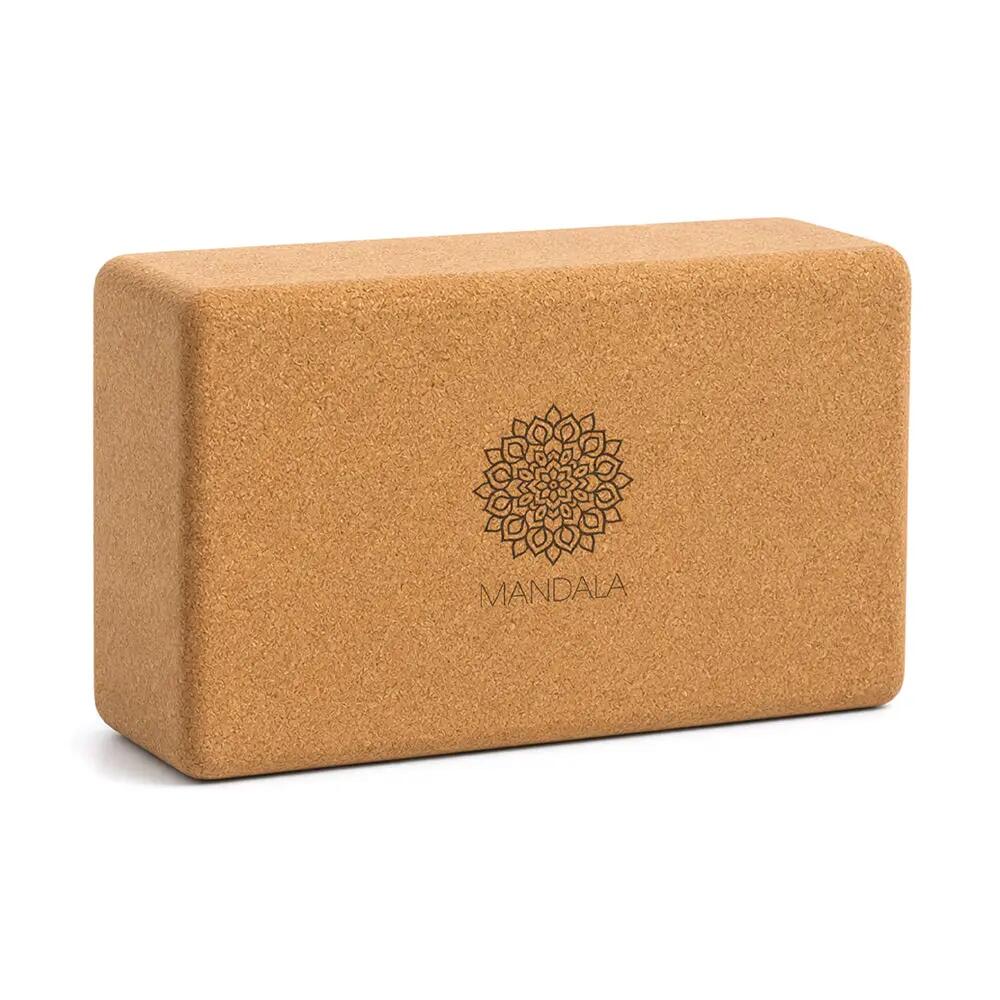 Mandala Natural Cork Yoga Block - Large 10 x 15 x 23 cm